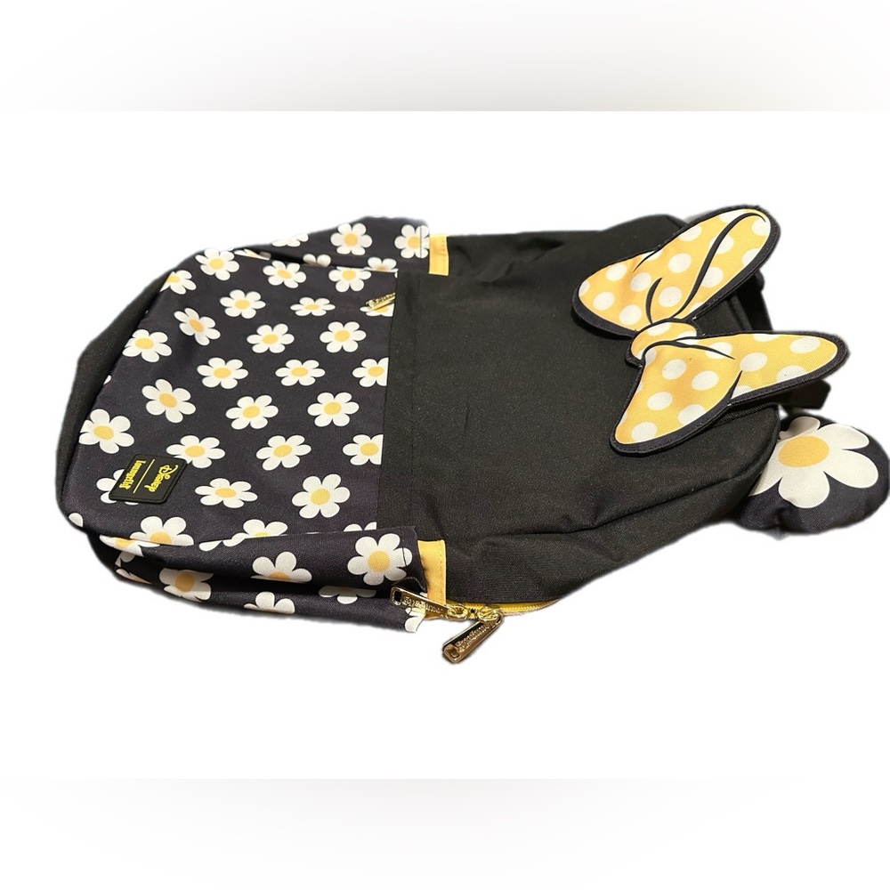 Loungefly Disney Minnie Mouse Flower Nylon Backpack - Picture 8 of 12